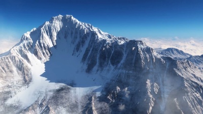 高山。3D动画