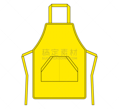 模板,黄色,矢量,围裙,纺织品,长的,短的,棉,泰国,聚酯