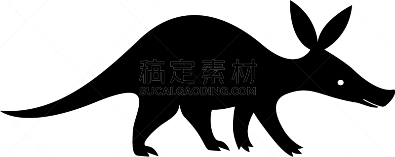 土豚,黑色,可爱的,野生动物,哺乳纲,蚂蚁,动物,品牌名称,阴影,剪影