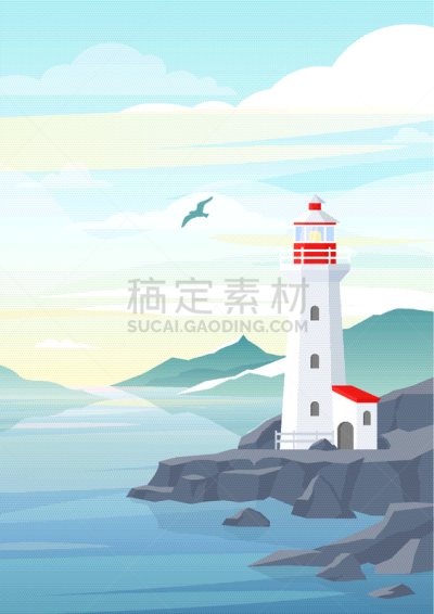 灯塔楼,地形,岛,岩石,石头,野生动物,云,壁纸,自然美,海岸线