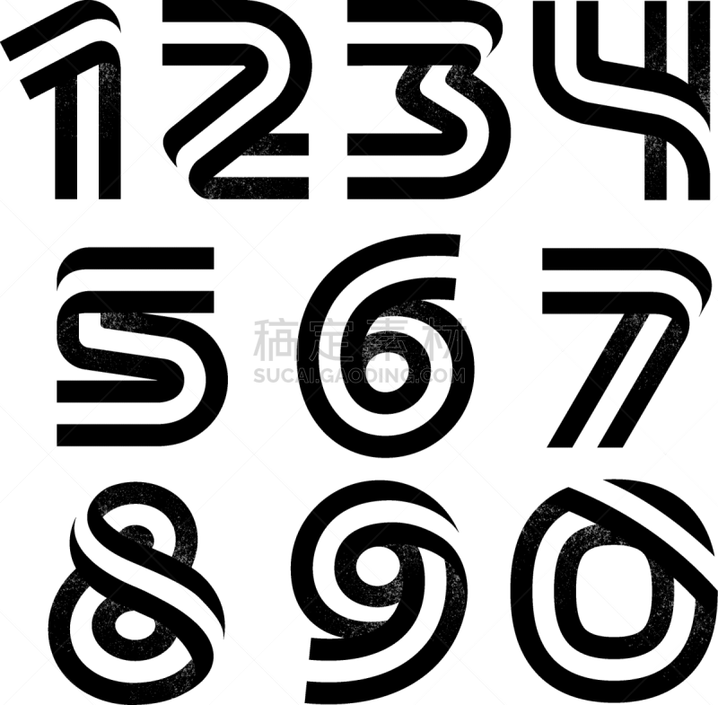 numbers set formed two parallel lines with