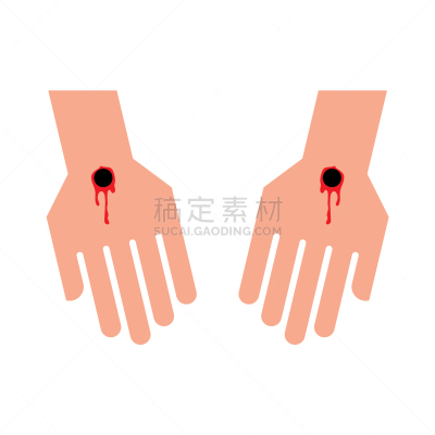 穿洞的,福音,希望,支撑,爱
