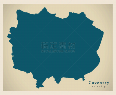 英格兰,现代,考文垂,城市,街道图,病房,设计
