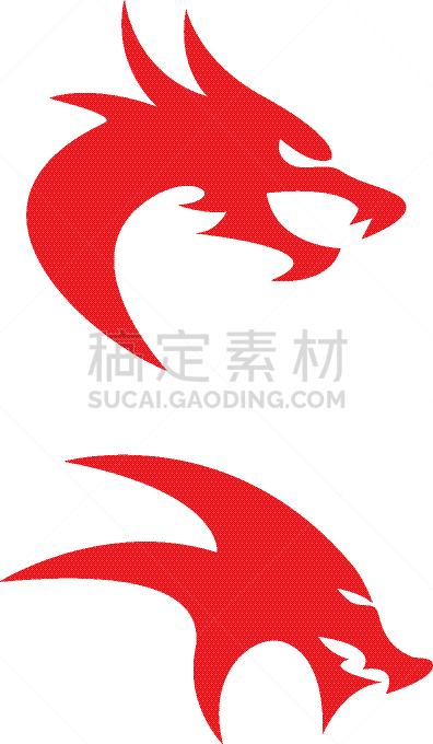 龙,符号,传统,模板,自然美,动物,细毛纤维,吉祥物,剪影