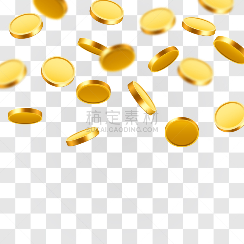 黄金,天上掉馅饼,分离着色,银行业,黄色,商务,闪亮的,飞,落下