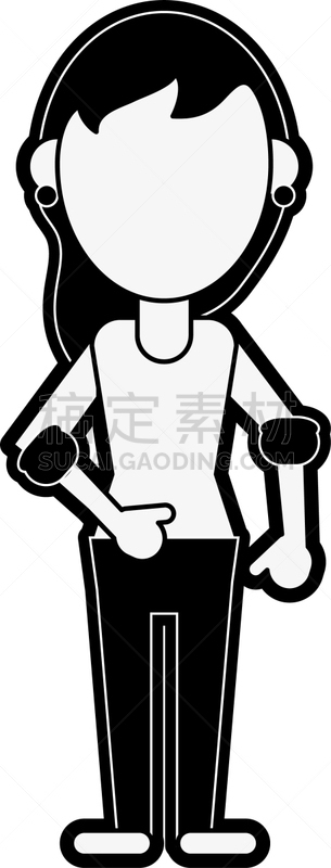 青年女人,头像,商务,人,肖像,图像,女人,小的,矢量,违约