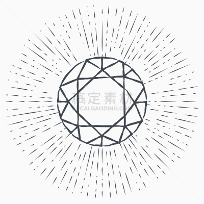 分离着色,图标,钻石,白色背景,华贵,模板,品牌名称,复古