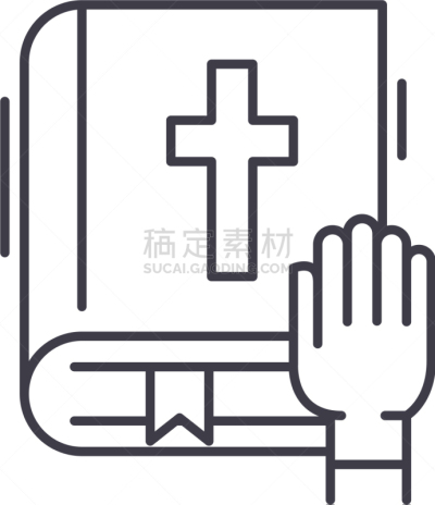 直的,概念,线图标,陪审员,法官