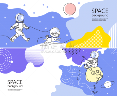 标语,太空,水平画幅,一只动物,线条画,线条,色板,狗,模板,哈巴狗