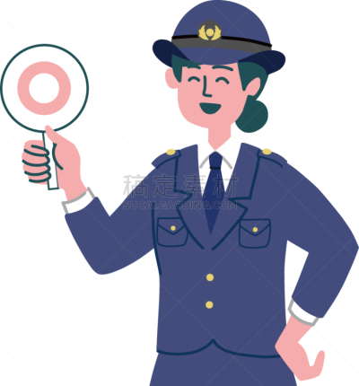 女人,警官,做手势,线条,警察局,简单,绘画插图,问号,问题,评论员