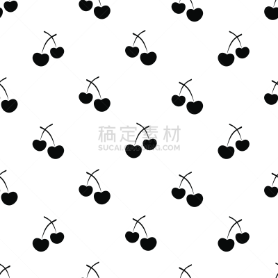 式样,樱桃,矢量,分离着色,装饰品,轮廓,平衡折角灯,背景聚焦,浆果,扁平化设计