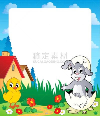 数字8,主题,复活节兔子,边框,可爱的,传统,事件,复活节,化妆舞会服,动物