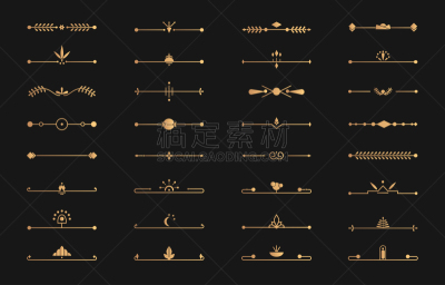 文字,矢量,art deco风格,书页,黄金,线条,华丽的,请柬,菜单,贺卡