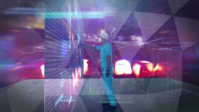 全息虚拟现实3D触摸屏技术中的外科医生