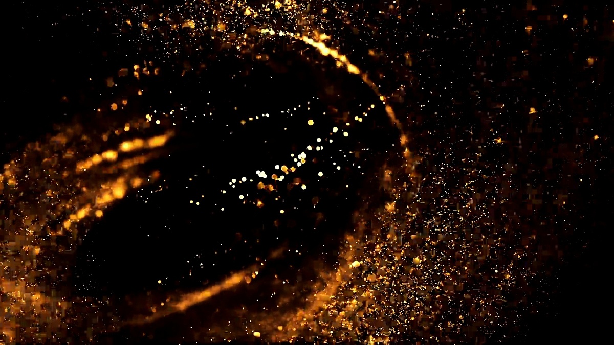 4k Highly Detailed Particle Stream - Loop (Gold & Black)