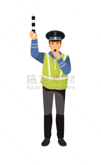 交通管理员,分离着色,制服,安全的,男人,交通,图像,监视,站