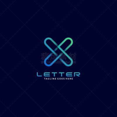英文字母x,多色的,矢量,绘画插图,抽象,山,背景分离,信函,简单,模板