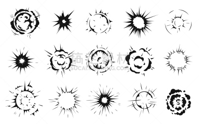 矢量,黑色,图像特效,炸弹,插画,圆形,运动模糊,剪影,布置