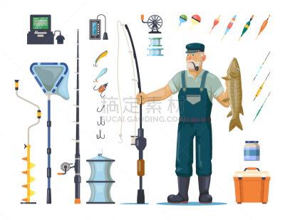 杆,渔夫,鱼钩,鱼类,钓竿,钓具,深的,一个物体,挨着,休闲