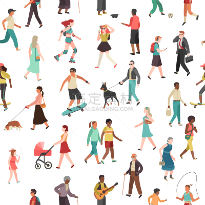 人,男人,女人,四方连续纹样,拥挤的,街道,家庭,女孩,群众,步行