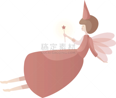 童年,魔杖,酷,仙女服,白色,分离着色,可爱的,粉色,飘然,想象