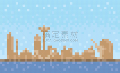 背景,城市天际线,欧姆古温,像素画,阿拉伯联合酋长国,亚洲,图像,波斯湾,艺术,现代