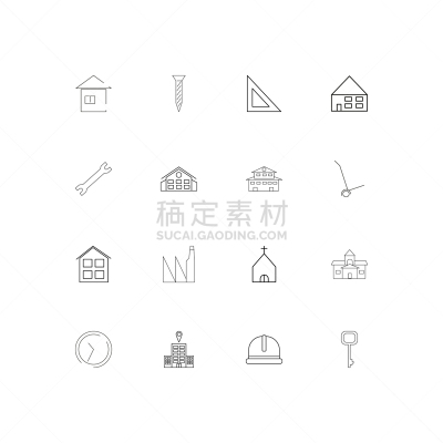 直的,建筑业,建筑体,计算机图标,极简构图,手摇车,房屋,三角板,图像,酒店