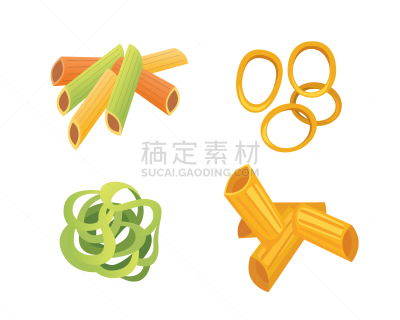 意大利面,分离着色,蝴蝶结通心粉,菜单,螺旋面,食品,意大利馄饨,米粒状面食,收集