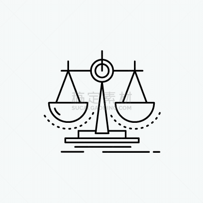 平衡,线图标,比例,商务,决定
