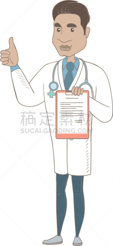 拉美人和西班牙裔人,写字板,翘起大拇指,白色,健康保健,人,男人,文档,给予