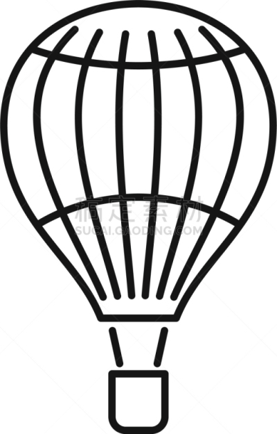 transportation air balloon icon outline style