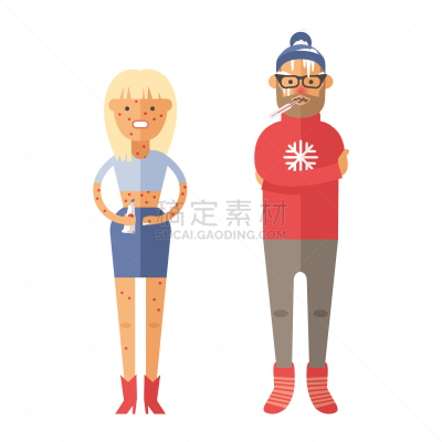 人,健康保健,男人,图像,白色人种,生病,吹,触摸