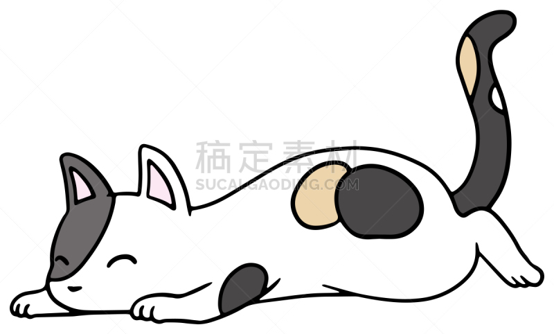 矢量,绘画插图,猫,惊骇,十二生肖,恐怖,简单,动物,宠物商店