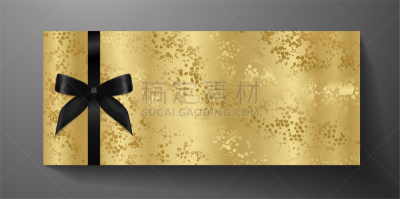 金色,蝴蝶结,缎带,纹理,华贵,请柬,模板,黑色,背景,头等舱