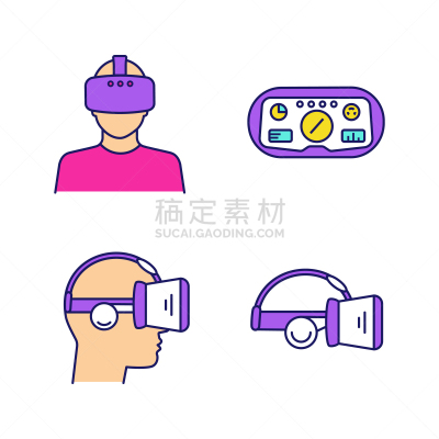 网络空间,计算机图标,彩色图片,数字化显示,休闲游戏,背景分离,视力,技术,防护镜,电子行业