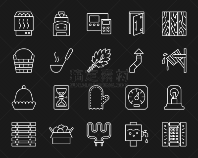 设备用品,白色,桑拿浴,线条,极简构图,符号,连指手套,直的,长柄勺,布置