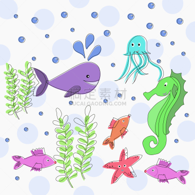 可爱的,海洋生命,华丽的,请柬,海星,船,动物,儿童,童年
