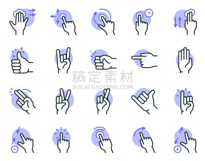 图标集,做手势,彩色图片,直的,对称,技术,智能卡,使用电脑,轮廓