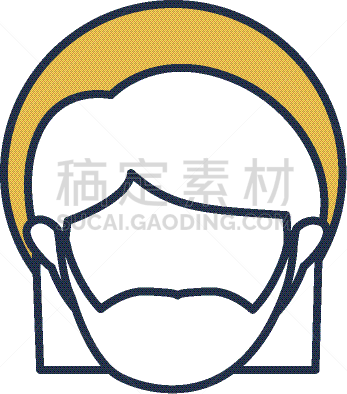 彩色图片,人的头部,面无表情,圣约瑟夫君,轮廓,黄色,耶稣降生,男人,剪影