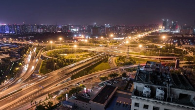 延时摄影-北京夜间城市交通(WS放大)