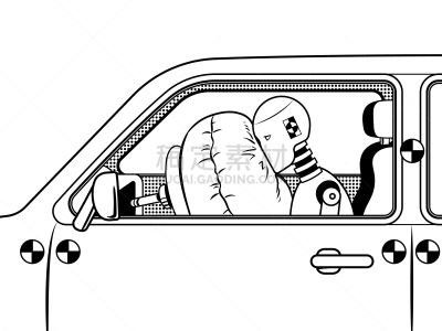 假人撞击测试,华丽的,汽车,漫画书,意外事件,碰撞测验,想法,波普风,着色,复古