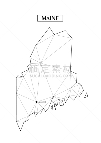 缅因州,三角形,奥古斯塔,墙,抽象,形状,线条,联系