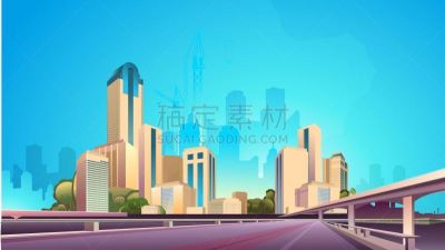 城市天际线,都市风景,建筑外部,市区路