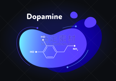 现代,矢量,老年人,多巴胺,荷尔蒙,脑部,建筑结构,生病,设计