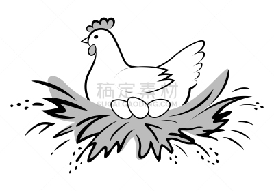 卵,品牌名称,农场,动物的巢,矢量,鸡,白色背景,农业,背景分离,食品