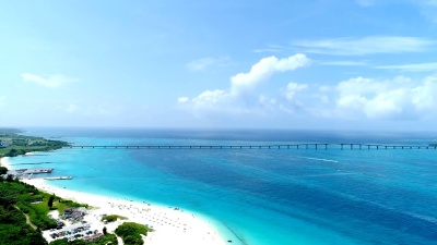 日本冲绳美丽的海景