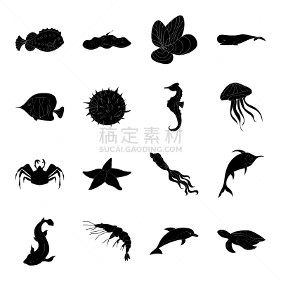 巨大的,黑色,海洋生命,计算机图标,分离着色,果冻,图像,海洋,魟鱼,收集
