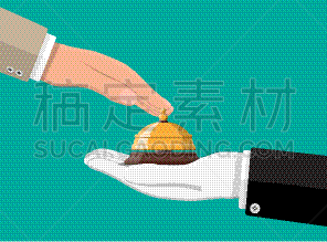 黄金,手,服务铃,商务,铬合金,顾客,想法,木制,男招待,服务