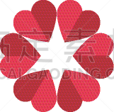 模板,矢量,心型,品牌名称,绘画插图,数字10,粉色,传媒,华丽的,贺卡