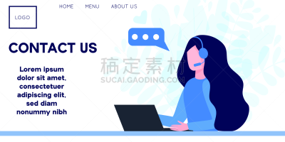概念,矢量,笔记本电脑,绘画插图,女人,标语,it技术支持,平坦的,呼叫中心,门厅